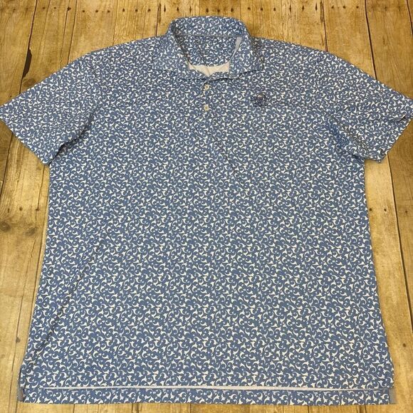 Johnnie-O Performance Polo Shirt Mens XL Emerald Bay Golf Logo - Picture 7 of 13